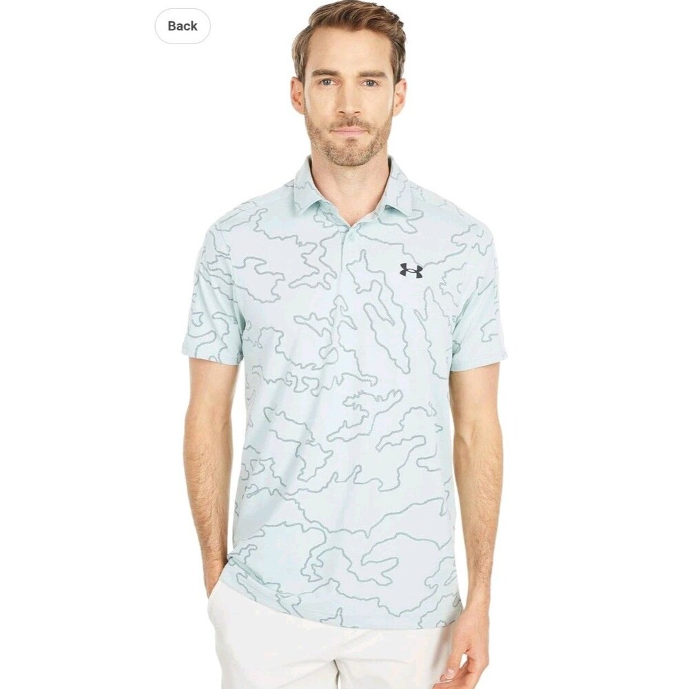 Under Armour UA Large Playoff Camo Polo UPF 40 Golf Business Shirt Office